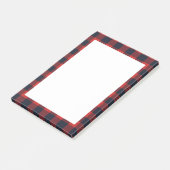 Rustige Pset Red Buffalo Check Tartan Post-it® Notes (Schuin)