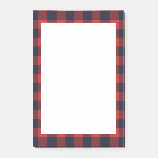 Rustige Pset Red Buffalo Check Tartan Post-it® Notes (Voorkant)