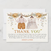 Rustige puin Blauwe Katoen Hartelijk dank Kaart (Voorkant)