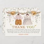 Rustige puin Blauwe Katoen Hartelijk dank Kaart (Voorkant / Achterkant)