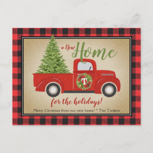 Rustige Red Kersttruck Buffalo Pset Moving Briefkaart