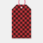 Rustige Red Paid opent niet voor Kerstmis Cadeaulabel (Achterkant)