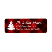 Rustige Red Pset met kerstboom — Retouradres
