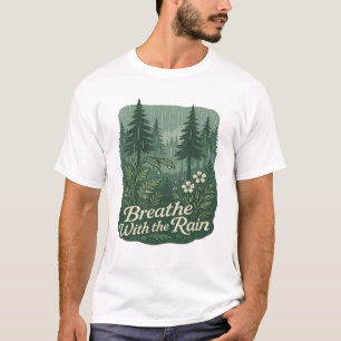 Rustige regenwoud – Adem met de regen kunst T-shirt