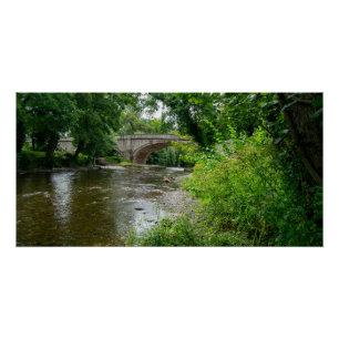 Rustige rivier Elwy & Brug St Asaph Perfect Poster
