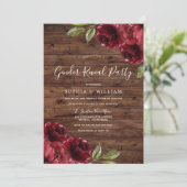 Rustige Rode Bloemen Genderfeest Kaart (Staand voorkant)