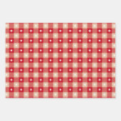 Rustige rode bruine gebluste kerstverlichting inpakpapier vel (Voorkant 3)