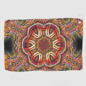 Rustige rode bruine textuur in bespoelde kaleidosc golfhanddoek (Horizontaal)