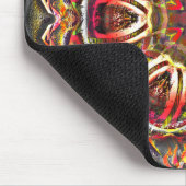 Rustige rode bruine textuur in bespoelde kaleidosc muismat (Hoek)