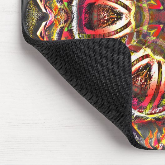 Rustige rode bruine textuur in bespoelde kaleidosc muismat (Hoek)