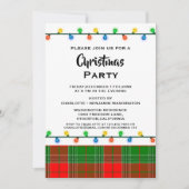 Rustige Rode en groene kerstfeestjes Invitati Kaart (Voorkant)