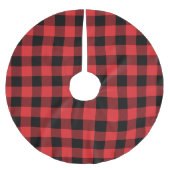 Rustige rode en zwarte buffelplaat kerstboom rok (Voorkant)