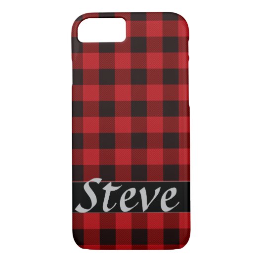 Rustige rode en zwarte vlecht Case-Mate iPhone case (Achterkant)