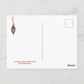 Rustige rode geruite Noël-kaart Briefkaart (Achterkant)