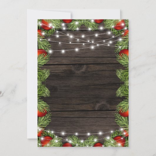 Rustige Rode Kerst Kaart (Achterkant)