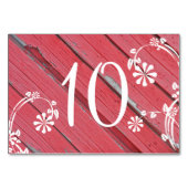 Rustige rode landschapskabelnummers kaart (Voorkant)