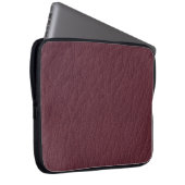 Rustige rode leder laptop sleeve (Voorkant Rechts)