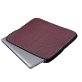 Rustige rode leder laptop sleeve (Voorkant onderkant)