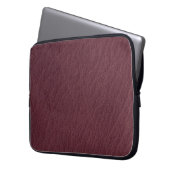 Rustige rode leder laptop sleeve (Voorkant Links)