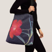Rustige rode ventilatorbries crossbody tas (Dichtbij)