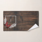 Rustige rode vlinder - Aangepaste set voor handdoe Bad Handdoek (Handdoek)