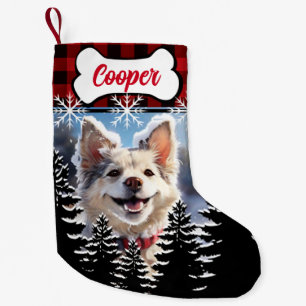 Rustige rode, zwarte buffelvloeistof kleine kerstsok