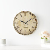 Rustige  Roman Numeral Aged Clock Face Grote Klok (Huis)