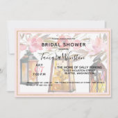 Rustige Romance Lantaarns Roos Gold Vrijgezellenfe Kaart (Voorkant)