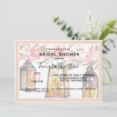 Rustige Romance Lantaarns Roos Gold Vrijgezellenfe Kaart (Staand voorkant)