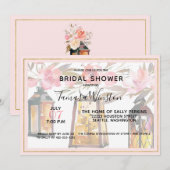 Rustige Romance Lantaarns Roos Gold Vrijgezellenfe Kaart (Voorkant / Achterkant)