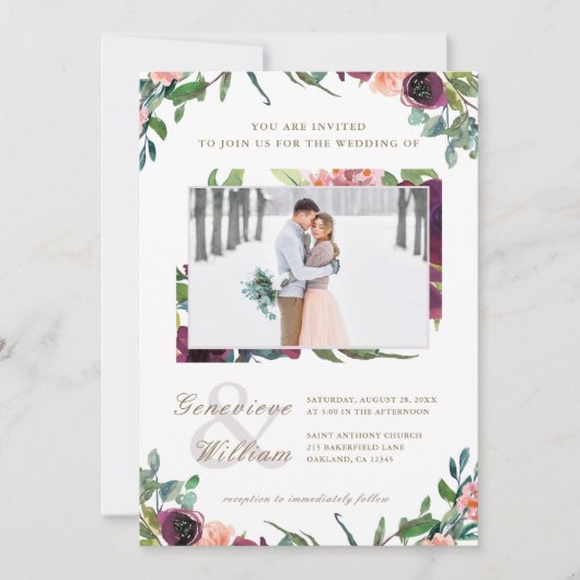 Rustige Romance Prachtige tweefoudenweddenschap Kaart (Voorkant)