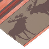 Rustige roodbruine-mosvormentabel korte tafelloper (Hoek)