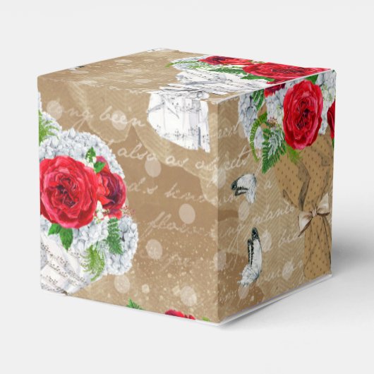 Rustige Roos Gift Box met hart Bedankdoosjes (Achterkant)