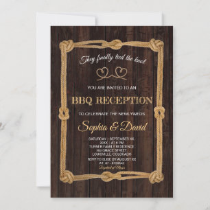 Rustige Rope we hebben de Knot BBQ-receptie geblok Kaart