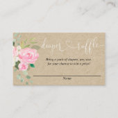 Rustige roze baby shower diaplaserkaarten informatiekaartje (Voorkant)