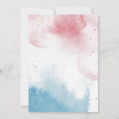 Rustige roze blauwe moonsterd Baby shower Bedankkaart (Achterkant)