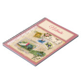 Rustige roze bloemkool notitieboek (Linkerzijde)