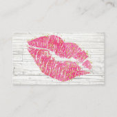 Rustige roze Lips-visitekaartje Visitekaartje (Voorkant)