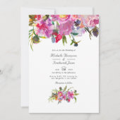 Rustige  roze pinda QR-code RSVP bruiloft Kaart (Voorkant)