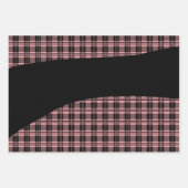 Rustige roze tartaankleurig inpakpapier vel (Voorkant 3)