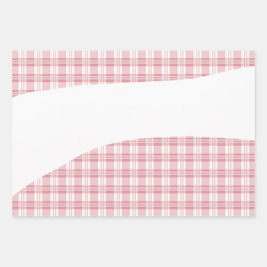 Rustige roze tartaankleurig inpakpapier vel (Voorkant)