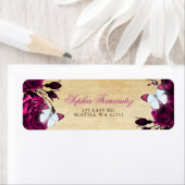 Rustige roze vlinder etiket (Insitu)