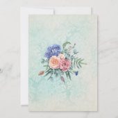 Rustige Rozen Boho Green Floral Wedding Bedankkaart (Achterkant)