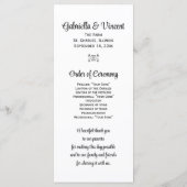 Rustige Rozen Cowboy Boots Western Wedding Program Programma (Achterkant)