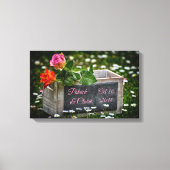 Rustige Rozen, Daisies, bruiloft, Jubileum Canvas Afdruk (Voorkant)