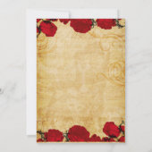 Rustige Rozen Eiffeltoren Quinceañera Kaart (Achterkant)