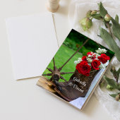 Rustige Rozen en cowboy Boots Wedding Flat Notes Kaart