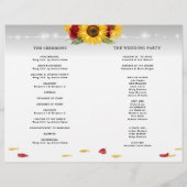 Rustige Rozen met zonnebloem - programma met gevou (Achterkant)