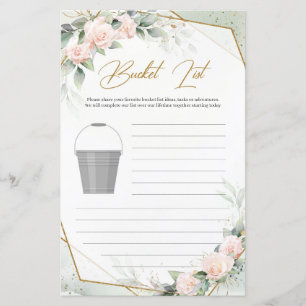 Rustige rozen rozen greenery Gold Bucket List game