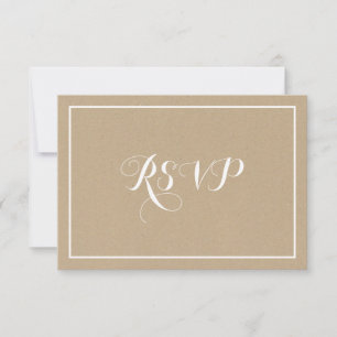 Rustige  RSVP-kaart voor Typografie RSVP Kaartje